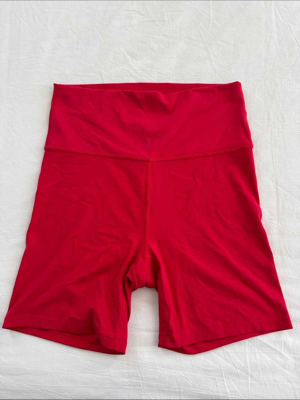 all in motion High-Waist Red Bike Shorts
